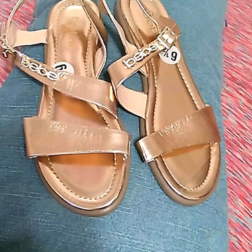 Bebe rose gold sandals Brand New